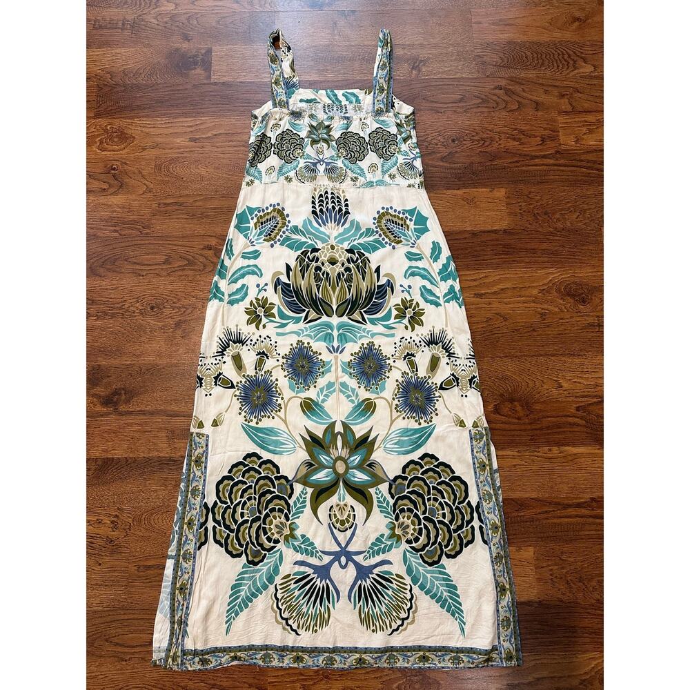 Nekane NKN Sleeveless Printed Maxi Dress Women’s Large Floral Cream Boho - Picture 2 of 12